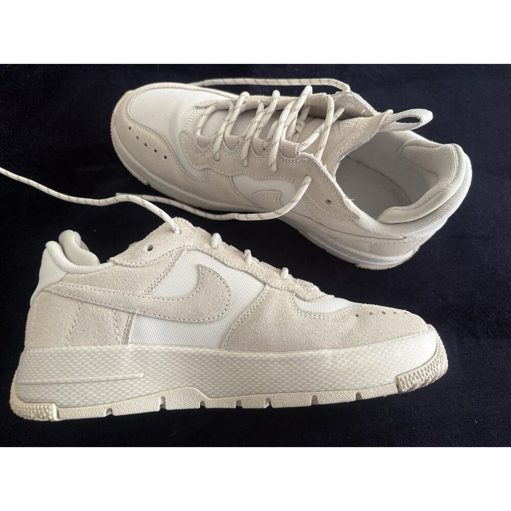 Nike Air Force 1 Wild Phantom Ivory Suede Sneakers Women's Size 7 - Picture 3 of 13